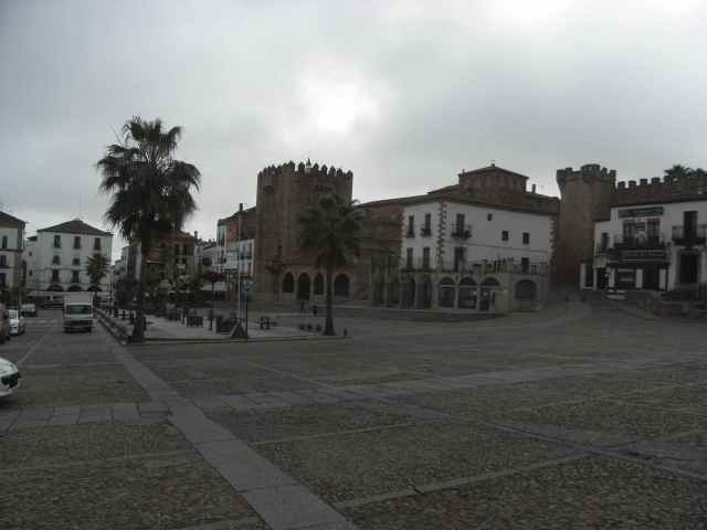 Plaza mayor en Cáceres